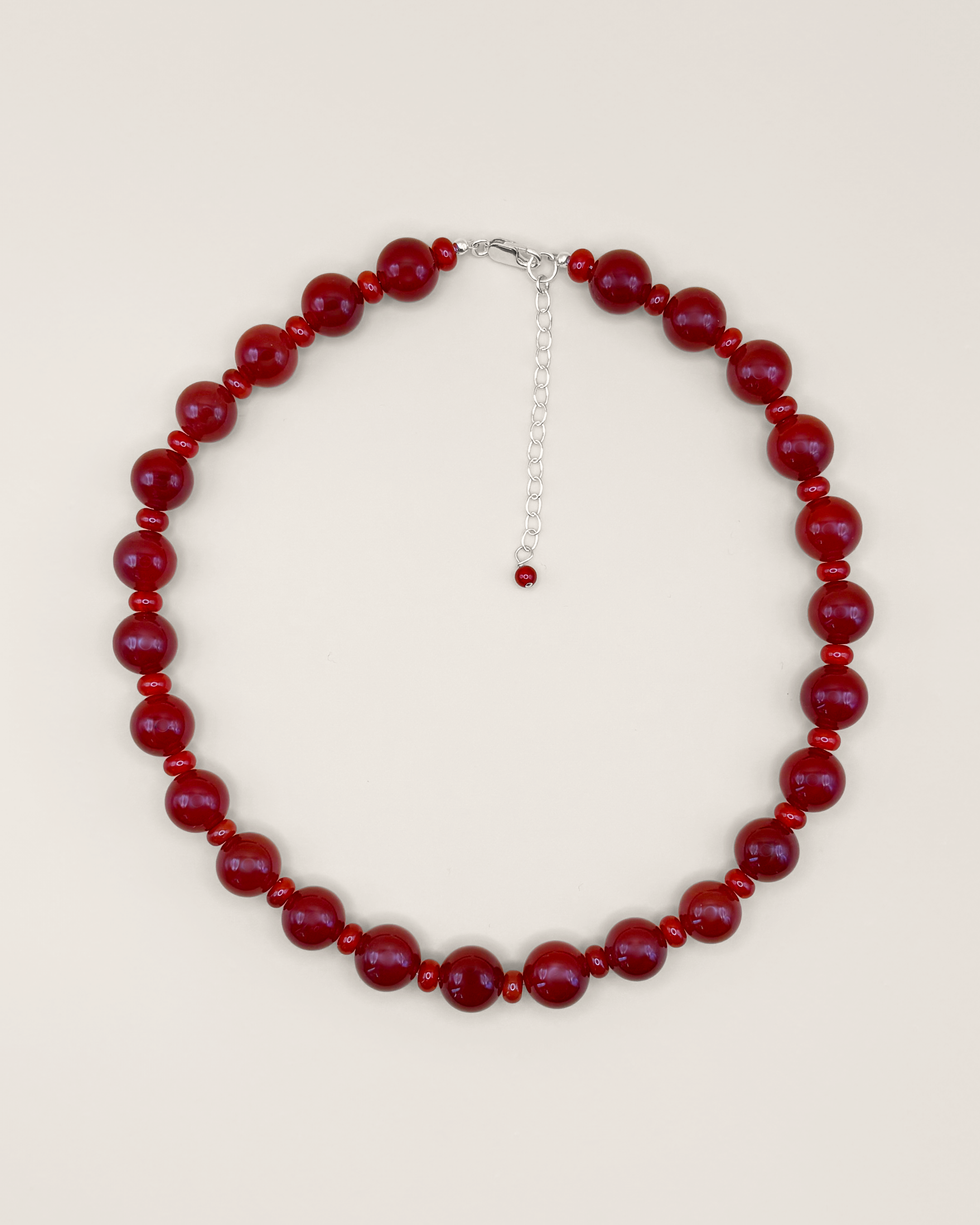 Jumbo Rock Necklace in Red