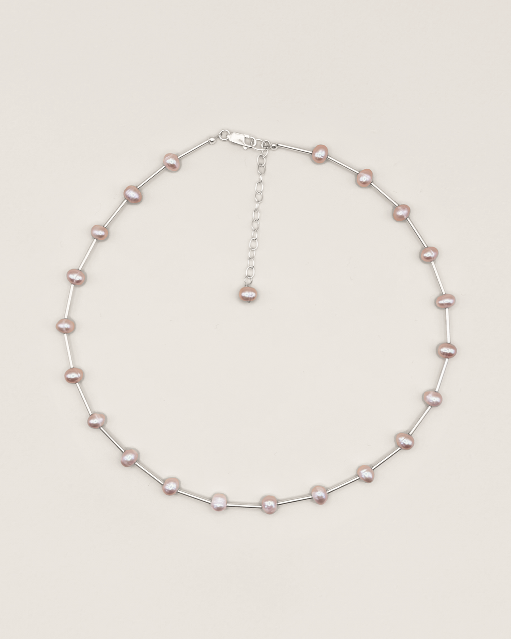 Candy Button Necklace in Peach