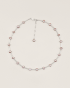Candy Button Necklace in Peach