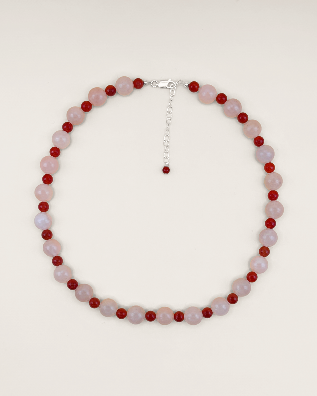 Rock Necklace in Peach/Red