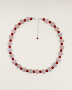 Rock Necklace in Peach/Red