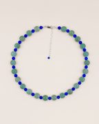 Rock Necklace in Green/Cobalt