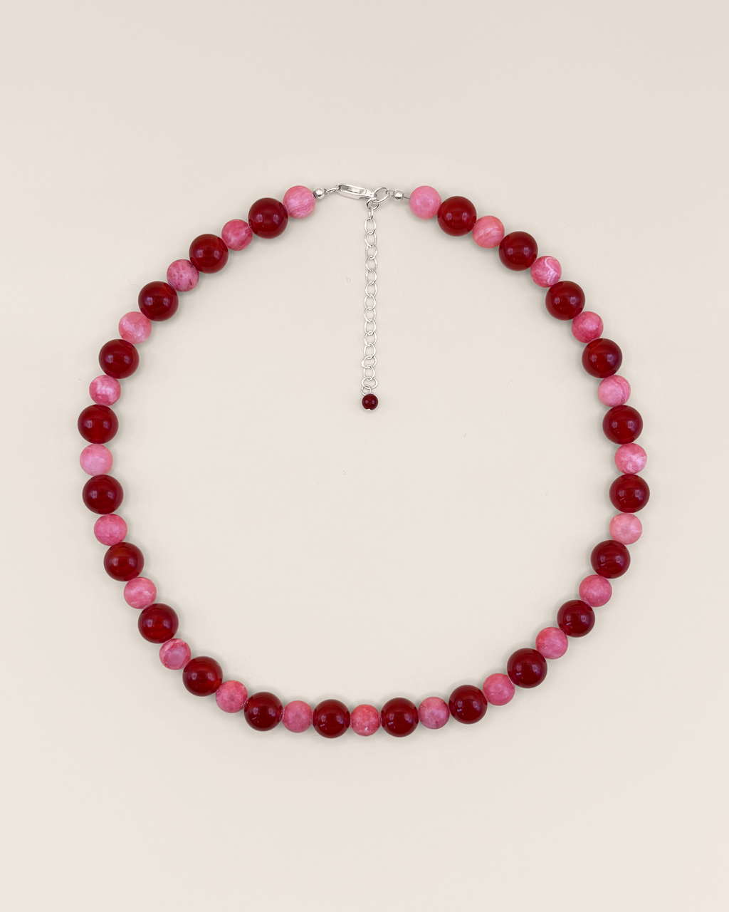 Rock Necklace in Red/Pink