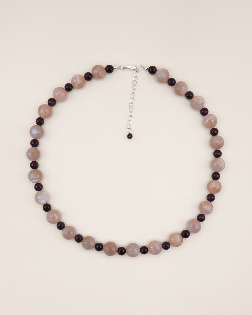 Rock Necklace in Sunstone/Garnet