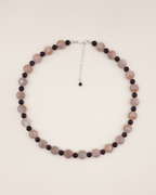 Rock Necklace in Sunstone/Garnet