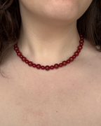 Rock Necklace in Red