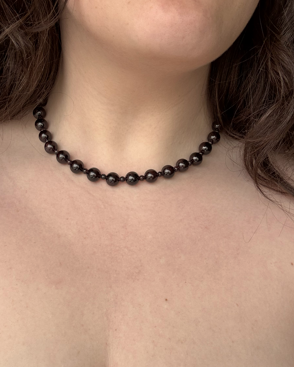 Rock Necklace in Garnet