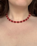Rock Necklace in Red/Pink