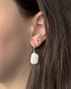 Square Pearl Hoops