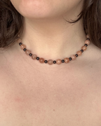 Rock Necklace in Sunstone/Garnet